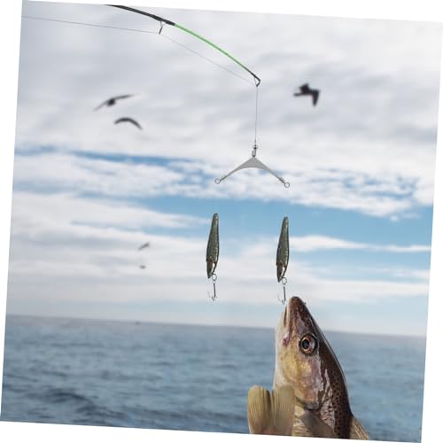 LIOOBO Sea Fishing Three-Prong Swivel Fishing Rigs Fishing Gear Bulk for Bass Cast Saltwater Tackle Connector - size: 4.00X2.50X0.20CM