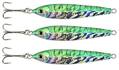 1.5oz-2.5oz Bullet Jig - 3 Pack - 4 Colors & 3 Weights to Choose from - color: Green Mackerel, size: 1oz