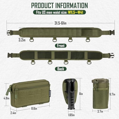 Fly Fishing Fanny Pack with Rod Holder & Adjustable Straps | Wading Belt for Fly Fishing with Net Slot, Fly Fishing Waist Pack - Holds 3 Fly Boxes - color: Green
