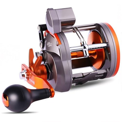 Sougayilang Line Counter Trolling Reel Conventional Level Wind Fishing Reel - color: Thunder LS II 4000 Right Handed