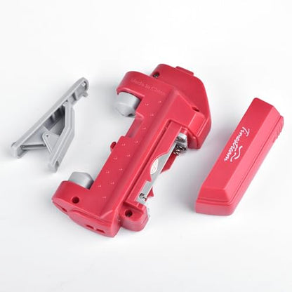 Electric Knot Assist,Fishing Knot Tying Tool, Electric Fishing Knot Tying Tool, Stainless Steel Fishing Hook Tier Fishing Line Knot Tying Tools - color: Red