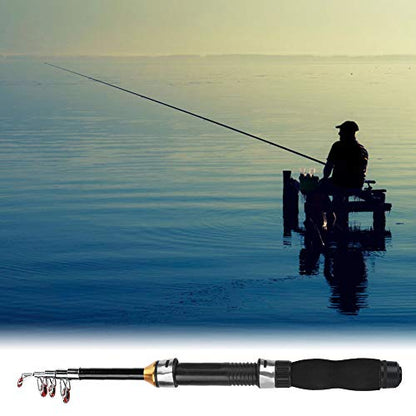 Fishing Rod, Universal Mini Small Sea Pole Portable Short Pole Ice Fishing Rod Mini Pocket Sea Fishing Tools for Ice Fly Fishing Sea Saltwater Kit Gift for Festivals - size: 1.7m