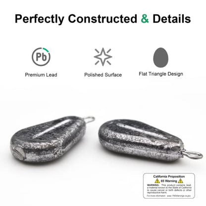 10pcs Fishing No-Roll Sinker Fishing Lead Weights Fishing Sinker Weights Assorted 10g 30g 50g Olive Heart Bass Casting for Catfish Rig, Surf Fishing - style: 30g/1.05oz-10pcs