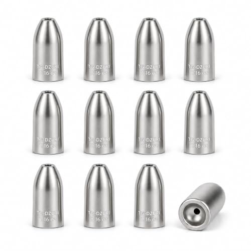 Tungsten Bullet Fishing Weights - Insert Free Worm Sinkers for Bass Fishing, Ultra Sensitive Texas & Carolina Rig Weights, Flipping & Pitching, 1/16, 1/8, 3/16, 1/4, 3/8, 1/2 oz, 5-12 Pack | 3 Colors 1/16-1/2oz Fishing Sinkers for Texas Rig, Carolina Rig,