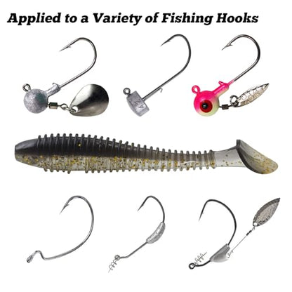 Paddle Tail Swimbaits, 2.5 inch/3inch Soft Lures Fishing Trout Crappie Bass for Freshwater and Saltwater 75PCS/60PCS - color: Black Crystal Translucent, size: 3 inch, 60 PCs