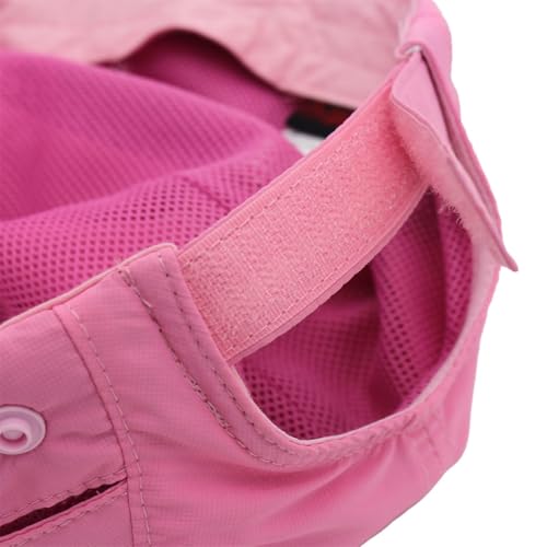 Connectyle Men's Sun Hat with Detachable Neck Flap Adjustable Outdoor UPF 50+ Baseball Sun Cap for Fishing Hiking Golfing - color: Pink