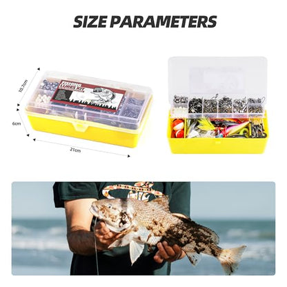 Fishing Tackle Box Set – Lure Kit for Freshwater & Saltwater, Crankbaits, Spinnerbaits, Soft Plastics, Jigs, Weights, Hooks – All-in-One Fishing Gear for Men - style: 393pcs