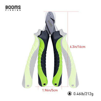 Booms Fishing CP2 Fishing Crimping Tool for Single-Barrel Sleeves, Green - style: Green Crimping Pliers Only