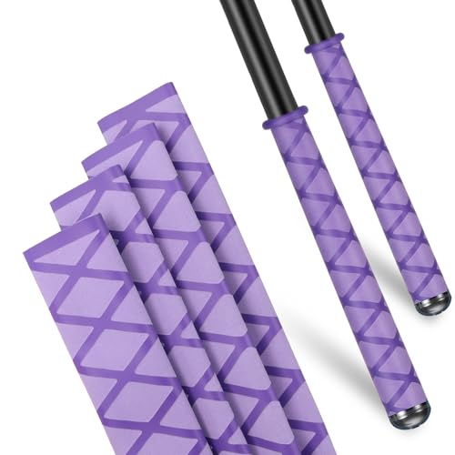 Fishing Rod Handle Grip Pole Wrap X-Tube Heat Shrink Tubing Non-Slip Insulated Abrasion Sleeve-Length:39" Diameter:55/64" (Purple) - color: Purple, size: Diamter:22mm"(55/64 inch)