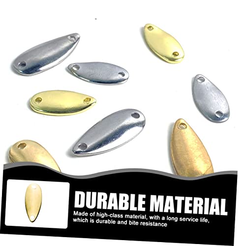 20pcs DIY Fishing Lure Kit Sequin Horse Mouth Single Hook Blades Bright Attractive for Bass Fishing