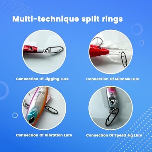 70-Pack Fishing Quick Speed Clips Swivels & Speed Clips Kit - Quick Change Saltwater Tackle with Barrel Swivels, Topwater Lure Clips, Freshwater & Saltwater Fishing Gear