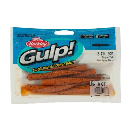 Berkley Gulp! Saltwater Dragon Tail Fishing Soft Bait - color: New Penny Fleck