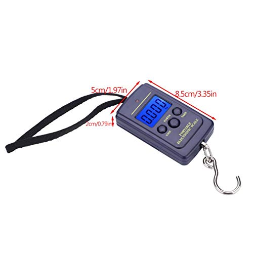 Digital Fishing Scale, Portable Fishing Scale, LCD Display, 40kg Capacity, Durable Plastic Design, for Outdoor Fishing, Camping, Freshwater & Saltwater Fishing