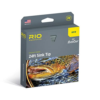 RIO Products Avid Series 24FT Sinking Tip, Freshwater Trout Slow Sinking Fly Line, Easy Casting, Slick Coating - size: 350gr