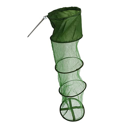 Collapsible Fishing Net Cage Portable Wire Fishing Basket with Floating Design Scratch Prevention for Keep Fish Alive - size: Small Size