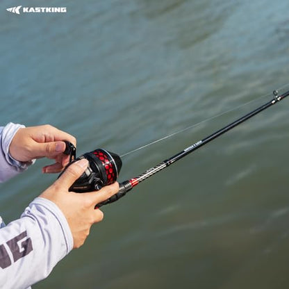 KastKing Brutus Twin-Tip Fishing Rod and Reel Combo, Baitcaster, Spinning & Spincast Combo, IM6 Graphite 2-Piece Rod with Backup Tip Section, EVA Handle, Durable & Sensitive, Freshwater Fishing - size: 30 Reel, 6'0" M(2 Pcs + Extra Tip), style: ‎spincast