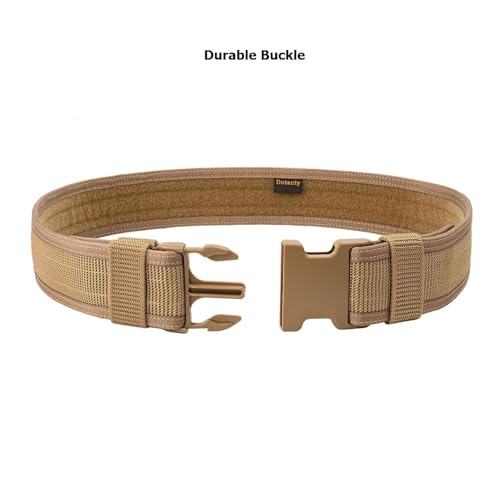 Security EMS EMT Firefighters Work Belt 2" Wide Camping Hiking Utility Tool Belt Airsoft Paintball Gear Holster Belt - color: Brown(2 Inch Width), size: Small