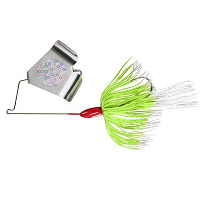 War Eagle Buzzbait Tournament-Preferred Fishing Lure with Unique Keeled Head and Hand-Tied Skirt - color: White Chartreuse, size: 1/2 oz
