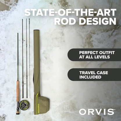 Orvis Encounter Fly Rod Outfit - 4Pc Fishing Rod and Reel Combo | Smooth Performance, Complete with Reel, Line, Backing, & Leader for Young Anglers, Pre-Balanced Ready-to-Fish Setup - size: 5-Weight, 8'6"