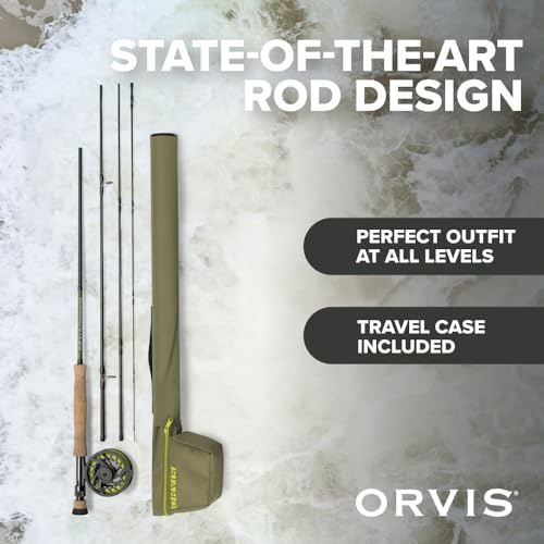 Orvis Encounter Fly Rod Outfit - 4Pc Fishing Rod and Reel Combo | Smooth Performance, Complete with Reel, Line, Backing, & Leader for Young Anglers, Pre-Balanced Ready-to-Fish Setup - size: 5-Weight, 9'