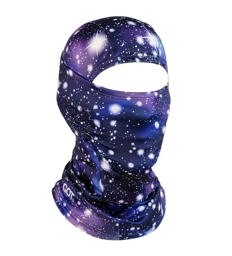 UPF 50+ Balaclava Ski Mask for Men Women - UV Face Mask Motorcycle Shiesty | Windproof, Breathable, Hinge Design, Full & Half Face Coverage, Fits Under Helmet, Snowboarding, Skiing - color: Galaxy