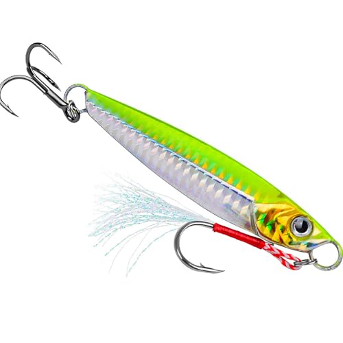 Treble Hook Fast Sinking Jigging Baits Jigs Lure 13g/30g/60g Hard Metal Jigging Spoon Lures Saltwater Fishing Lure - color: ColorC 60G