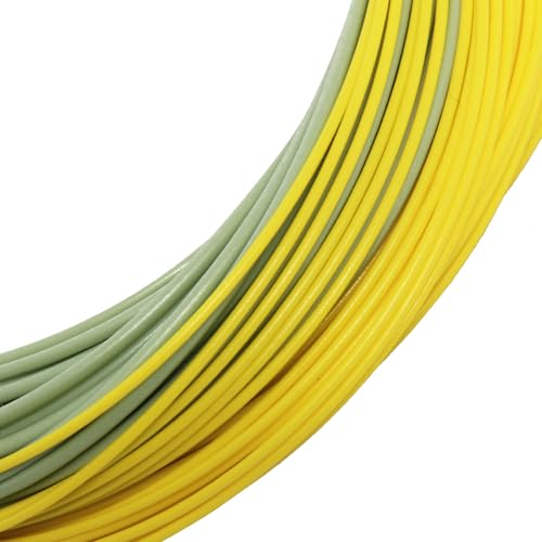 Gold Fly Line 90FT Weight Forward Floating 2 3 4 5 6 7 8 9WT Fly Fishing Line - color: MOSS GREEN + FLUO YELLOW, size: WF5F-90FT
