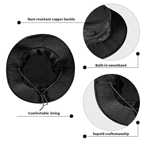 Sun Hats for Men Women Bucket Hat UPF 50+ Boonie Hat Foldable UV Protection Hiking Beach Fishing Summer Safari - color: 1pack-navy