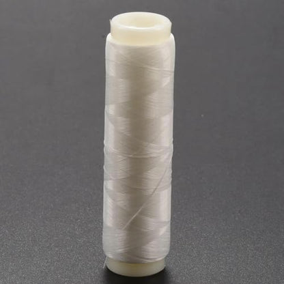 2 PCS White Fishing Thread Clear String, 0.1/0.2 mm,656 FT Invisible Bait Elastic & Strong Line for Salmon, Catfish, Bass,String Bait Keeper Thread,Monofilament Line Fishing