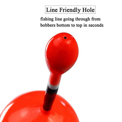 THKFISH Fishing Floats Bobbers Slide Floats Balsa Fishing Bobber Slip Bobbers for Crappie Panfish Trout Bass (1/2oz 2"x5.28") (1/6 1.6"x4.8") 5Pcs - color: Green and Red, size: 1/2 oz 2"x5.28" - 5Pcs