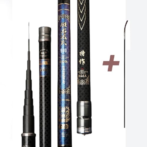 26Ft 29Ft 32Ft 35Ft 37Ft 40Ft Telescopic Fishing Rod Ultralight Travel Fishing Rod,Portable Collapsible Bass Crappie Rod,1 Piece Carbon Fiber Inshore Stream Trout Pole Free Tip - size: 13M/40Ft
