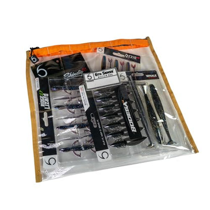 6th Sense BaitZip Pro Bags – Durable Clear Tackle Organizers with Gusseted Bottom & YKK Zippers (Creamsicle, 12"x10") - color: Creamsicle, size: 12"x10"