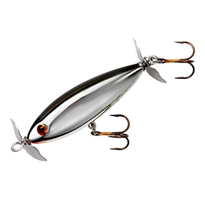 Cotton Cordell Crazy Shad Spinning Topwater Fishing Lure, 3 Inch, 3/8 Ounce - color: Chrome Black Back
