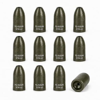 Tungsten Bullet Fishing Weights - Insert Free Worm Sinkers for Bass Fishing, Ultra Sensitive Texas & Carolina Rig Weights, Flipping & Pitching, 1/16, 1/8, 3/16, 1/4, 3/8, 1/2 oz, 5-12 Pack | 3 Colors 1/16-1/2oz Fishing Sinkers for Texas Rig, Carolina Rig,