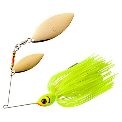 Booyah Blade Spinner-Bait Bass Fishing Lure - color: Chartreuse, style: Double Willow (1/2 Oz)