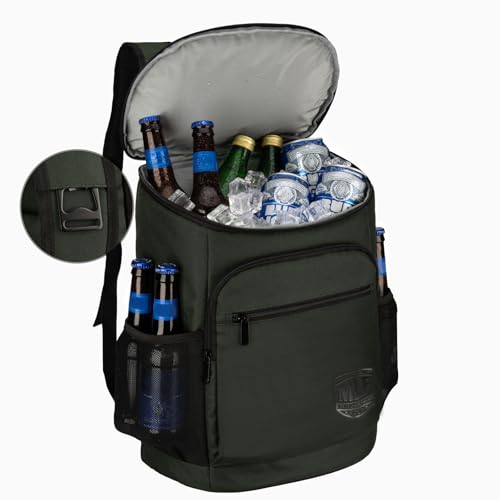 Mossy Oak MLF Fishing Cooler Backpack - Major League Insulated Leak Proof Beverage Coolers Bag - color: Olive