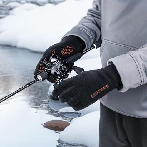 KastKing HydroSense Waterproof Fishing Gloves, 100% Waterproof and Breathable Cold Weather Fishing Gloves, Ideal for Ice Fishing, Winter Fishing & Outdoor Winter Sports, Fishing Gloves Men Women