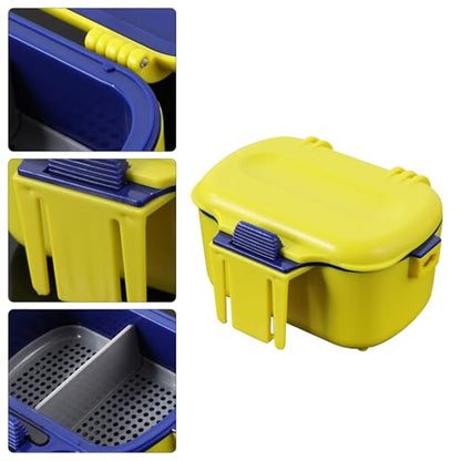Insulated Container Case - Bait Storage Box, Waterproof Live Worm Holder | Compact Bucket Organizer, Outdoor Fishing Gear Carrier for Boat, Kayak, Pier, Ice Angling Expedition