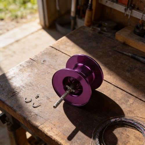 FABULETTA Baitcasting Spool Replacement, Aluminum Alloy Remote Throw Spool, Compatible with Tatula SV TW 100 19 100 Casting Reel Parts - color: Purple