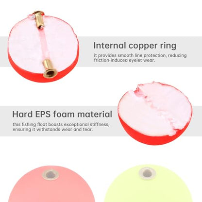 20pcs Fishing Bobber Foam Slip Bobbers, Slip Foam Floats Fishing Float, Buoy Floats Rig Stoppers for Crappie Trout Bass Panfish Walleyes