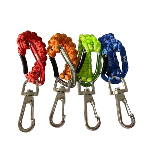 HERCULES Paracord Keychain Set – 2 Pack Lanyard Rope with Aluminum Clip, Durable Paracord Wrist Strap for Outdoor Activities, Imperial Red - style: Imperial Red