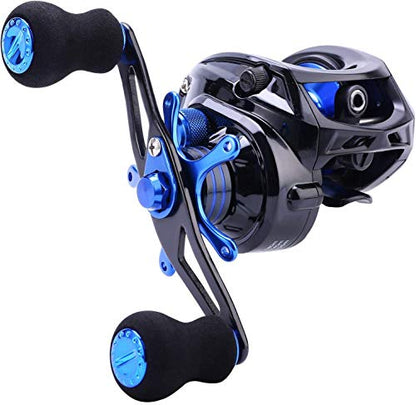 Sougayilang Baitcasting Reel, 7.0:1 Gear Ratio Super Smooth Power, 9 + 1 Shielded Ball Bearings Anti-Corrosion Baitcaster Reel Fishing Reel - color: Right Handed - 7.0:1