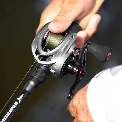 KastKing Speed Demon Elite Fishing Reel, World's Fastest 10.5:1 Gear Ratio/Deadbolt Baitcasting Reel, 10+1 Shielded Stainless Steel BB, CNC Lightweight Aluminum Frame, Available in Skipping Version - color: Deadbolt- No Drag- 7.4:1- Right