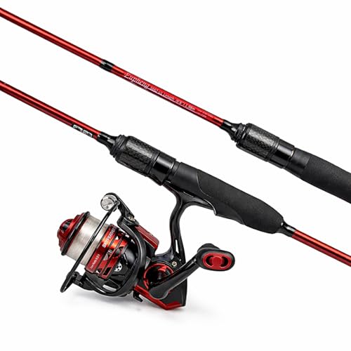Eupheng Aerospin Ultralight Spinning Rod and Reel Combo | Fast action 6ft travel setup; Fits 2/3/4/5/6lb; High modulus graphite; 9+1 BB 20lb drag reel with ceramic guides - style: 6'6'' Rod&reel