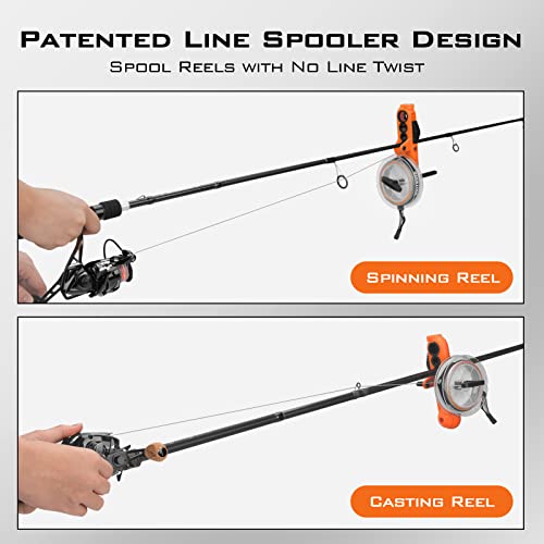 KastKing Patented Radius Line Spooler, Compact Fishing Line Spooling Tool for Spinning Reels and Casting Reels – Line Spooler Spools Fishing Reels Without Line Twist, Great Fishing Gifts - style: Radius Line Spooler & Scissors