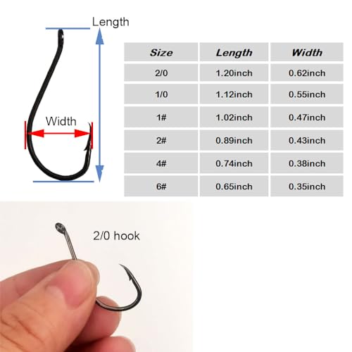 100pcs Octopus Beak Offset Fishing Hooks Froged Sport Circle Hooks Sharp High Carbon Steel Fishing Hook-6 Sizes - size: 1/0-100pcs