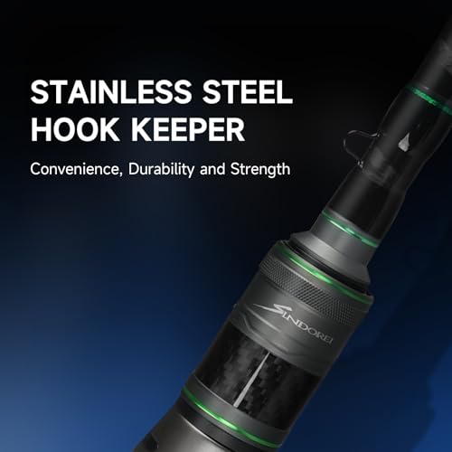 HANDING SINDOREI Heavy Fishing Rod, 2-Piece Heavy Casting & Spinning Rod | Big Game Rod Suitable for Swimbaits Jigs Catfish Musky Striper, Freshwater & Inshore Saltwater - size: 7'0''- Heavy - 20-40LB