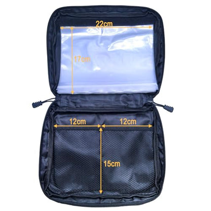 MASTERPRO Fishing Soft Lure Storage Bag with 10 Single Detachable Washable Plastic Pocket Sleeves, for Fishing Tackle Rigs Lines Baits Binder Bag Organizer - color: Shrimp Luminous