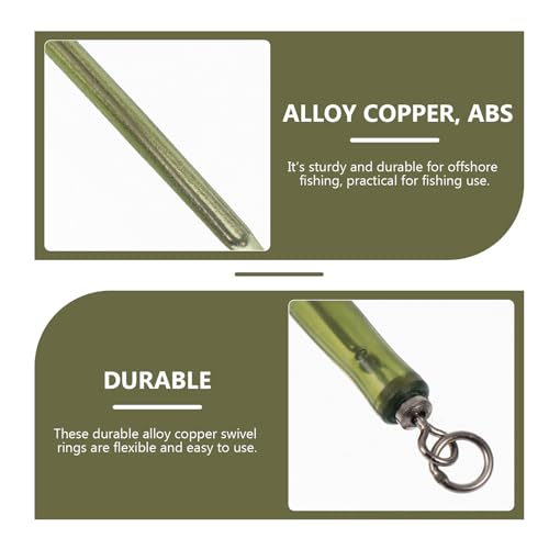 Toddmomy 10pcs Heavy-Duty Carp Fishing Rolling Swivels Portable Fishing Accessory Compact Connector for Various Methods Outdoor Tackle Small Flexible Links