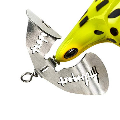 Arbogast Buzz Plug 1 oz Fishing Lure - color: Frog White Belly, size: Standard 2 7/8 in, 1 oz